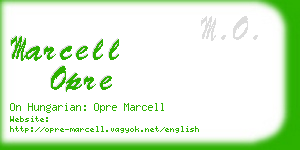 marcell opre business card